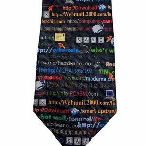 Men’s Vintage Y2K Internet theme tie